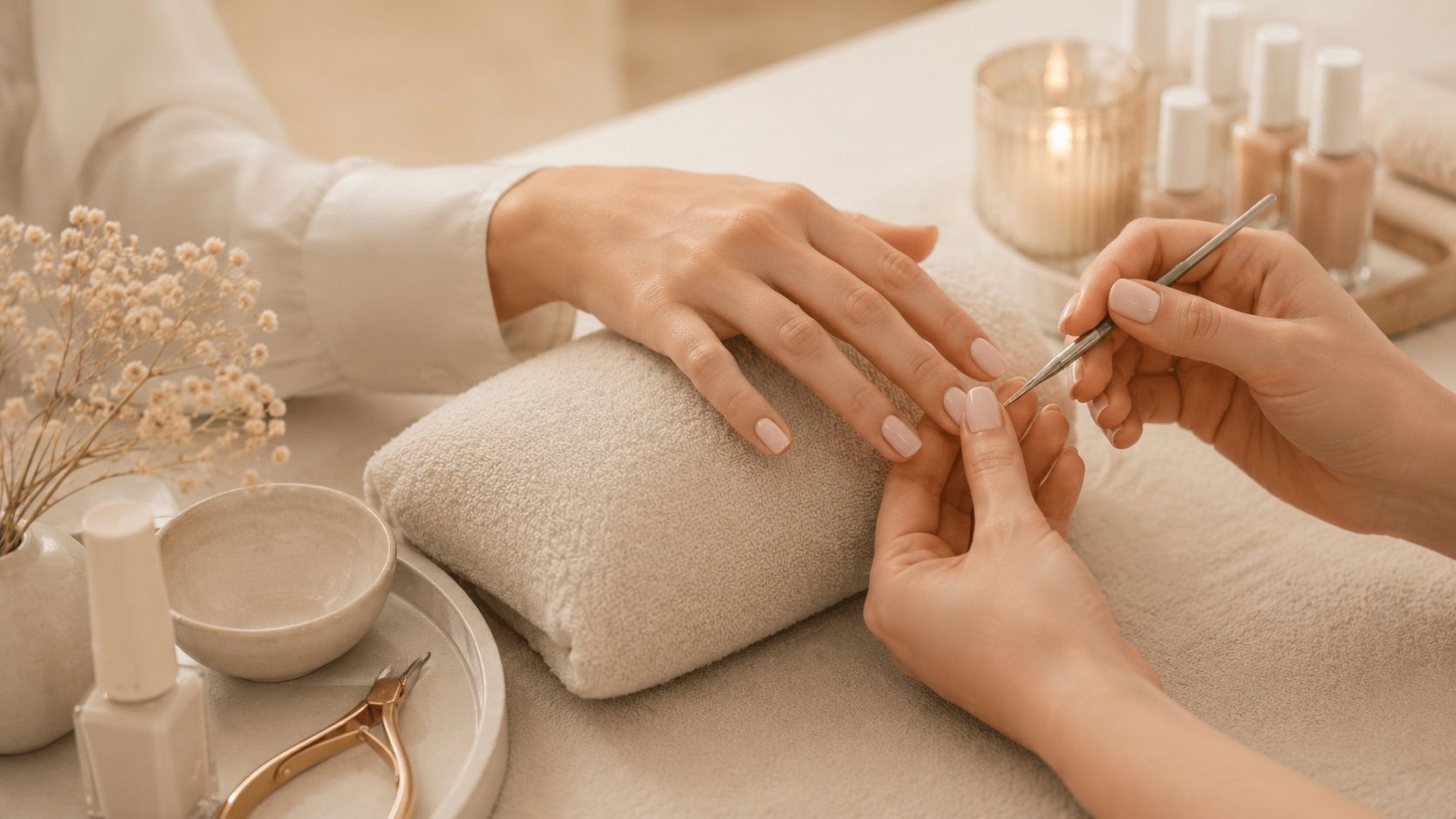 Beauté des mains et manucure dans une ambiance lumineuse